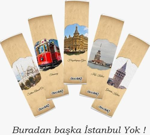 İstanbul Serisi 300 gram Sütlü Tablet Çikolata 5'li Set