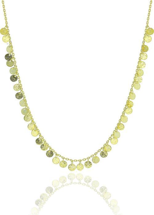 Gümüş altın yaldızlı dövme modeli pullu kolye