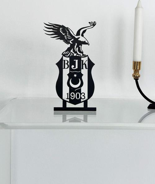 Beşiktaşlı Arma Metal Dekoratif Obje Biblo, Bjk Masa Süsü, Takım Logosu, Taraftar Hediyesi