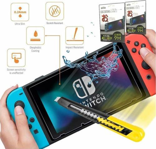 Nintendo Switch Cam Ekran Koruyucu Tempered Class 9H