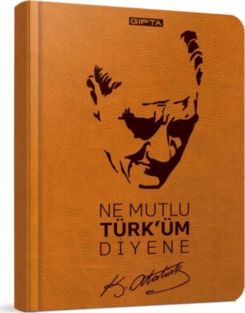 Atatürk Spiralli Sert Kap Çizgili Defter