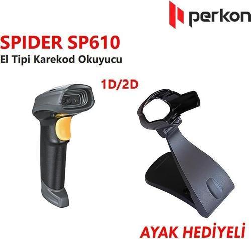 SPIDER SP610 USB 1D-2D (Karekod) Okuyucu (Ayak Dahil)