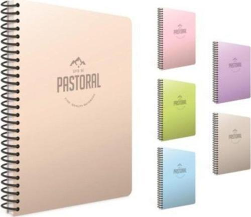 Pastoral 17X24 60 Yaprak Plastik Kapak Spiralli (3249) Çizgili Defter