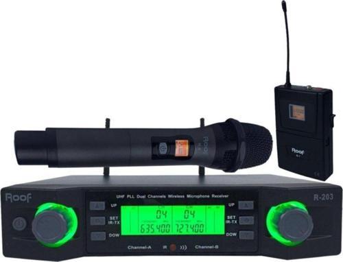 R-203 1El+1Yaka 2 Kanal Telsiz Mikrofon