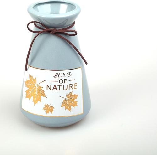 Natural Mavi Seramik Dekor Vazo 17,5cm