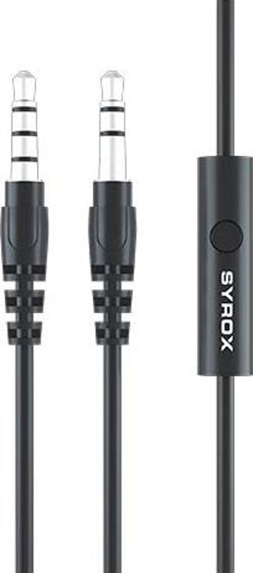 C118 1.50mt 3.5mm AUX Mikrofonlu Ses Kablosu - Siyah