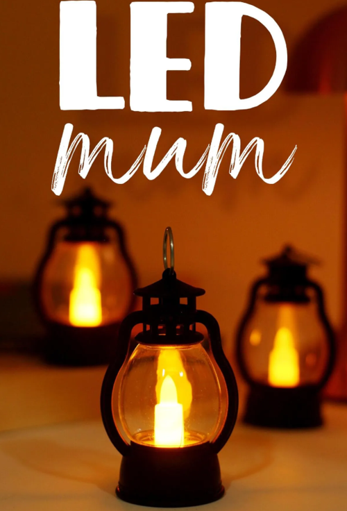Led Mum Mini Kamp Tipi 1 Adet Pil Dahil Dumansız Alev Ledli Dekor Işığı SİYAH PT430