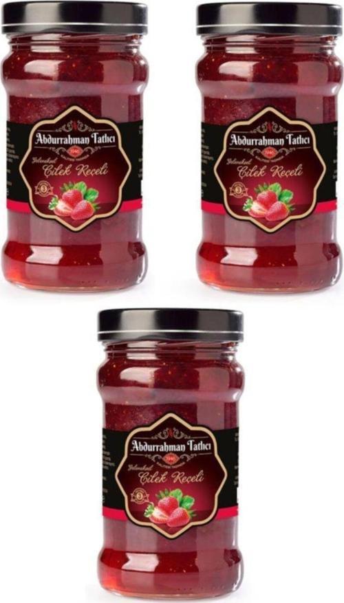 Çilek Reçeli Cam Kavanoz 3 Adet X 380 gr