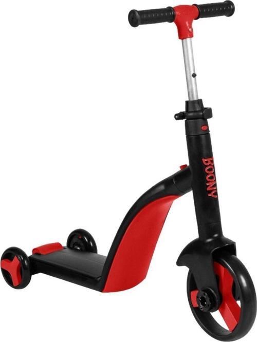 Boony Kırmızı Çocuk Scooter- Bisiklet 1 Ürün 3 Özellik 50 Kg Taşıma Kapasiteli