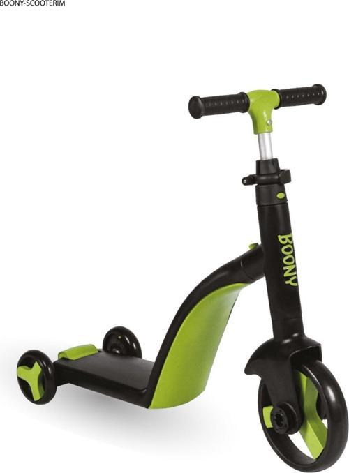 Boony Yeşil Çocuk Scooter- Bisiklet 1 Ürün 3 Özellik 50 Kg Taşıma Kapasiteli