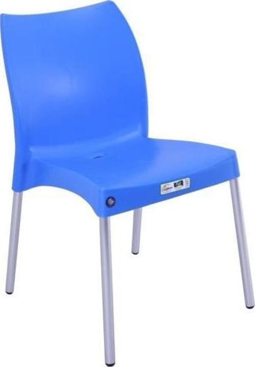 Nil Sandalye (4 Adet) Alüminyum Ayaklı Mavi