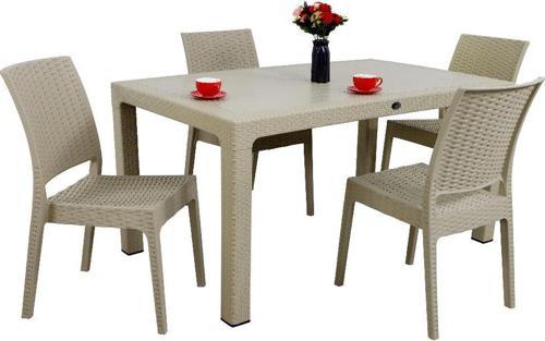 Elit Rattan 90x150 4 kişilik Elit Sandalye Masa Takımı Çölbeji