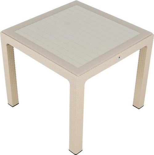 90x90 Elit Rattan Masa (Camlı) ÇÖLBEJİ