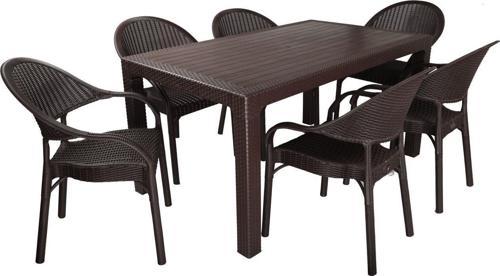 Elit Rattan 90x150 Eylül Koltuk Masa Takımı Kahverengi