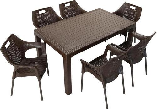 Elit Rattan 90x150 Star Koltuk Masa Takımı KAHVERENGİ
