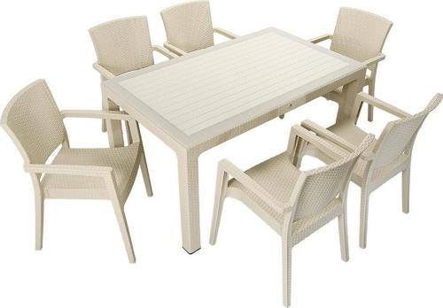 Elit Rattan 90x150 Zeus Koltuk Camlı Masa Takımı ÇÖLBEJİ