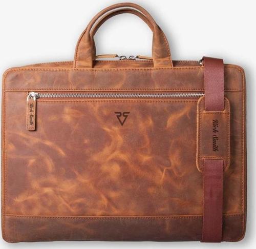 ® GERÇEK DERİ LAPTOP ÇANTASI / 10617 NATUREL TABA
