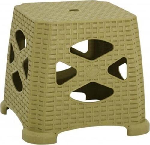 Sağlam Plastik Elit Rattan Küçük Tabure (6 Adet) Çölbeji