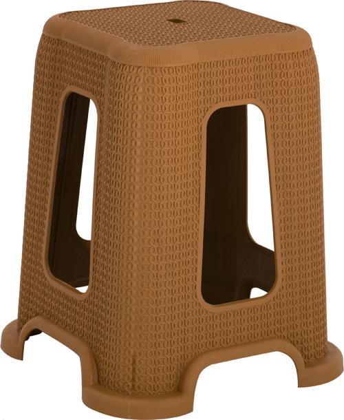 Sağlam Plastik Örgü Tabure (6 Adet) Teak