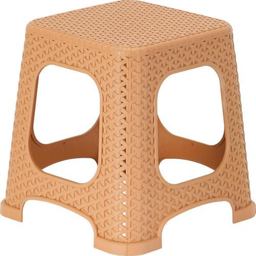 Sağlam Plastik Star Rattan Küçük Tabure (6 Adet) Tik