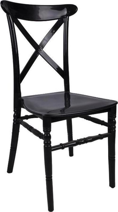 Silver Sandalye D Modeli (2 Adet) Siyah