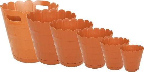 Plastik Papatya Saksı 6'lı Set