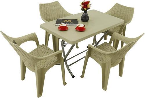 Zeugma 70x120 Katlanır Ayak 4 Kişilik Polo Koltuk Masa Takımı Çölbeji