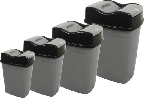 Plastik 4'lü Girdap Çöp Kovası Set  (10-15-25-60 Lt)(2-3-4-5 Nolu)