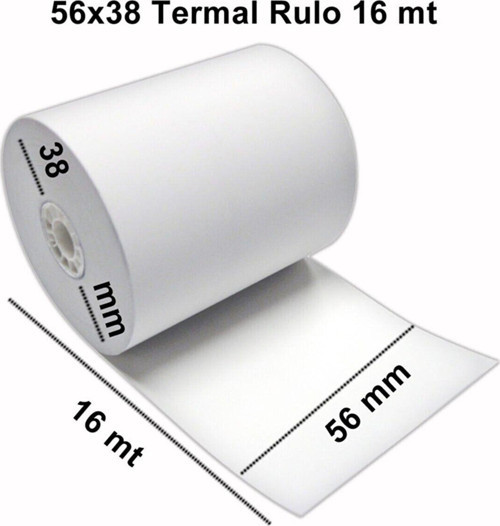 Termal Pos Yazarkasa Rulosu 56X16 10 Adet - 1 Paket