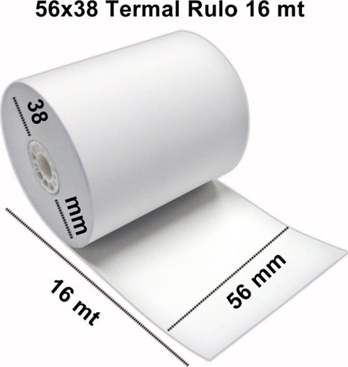 Termal Pos Yazarkasa Rulosu 56X16 500 Adet - 50 Paket
