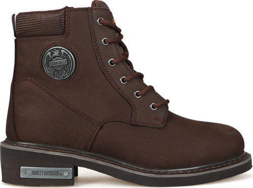 Harley Davidson Jim Hakiki Deri Dark Brown Nubuk Erkek Bot