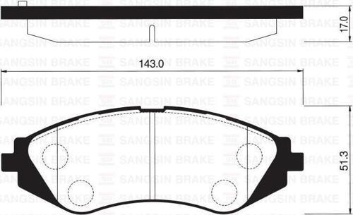 ÖN FREN BALATA CHEVROLET LACETTI 1.2L 1.4L 1.6L J200 05- / AVEO 1.2L 1.4L T250 T255 06- / DAEWOO NUBIRA 1.6L F16D3 16v 03- aşınma ikaz kontağı yok