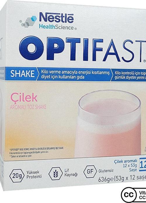 Optifast Shake 53  gr X 12 Saşe - Çilek