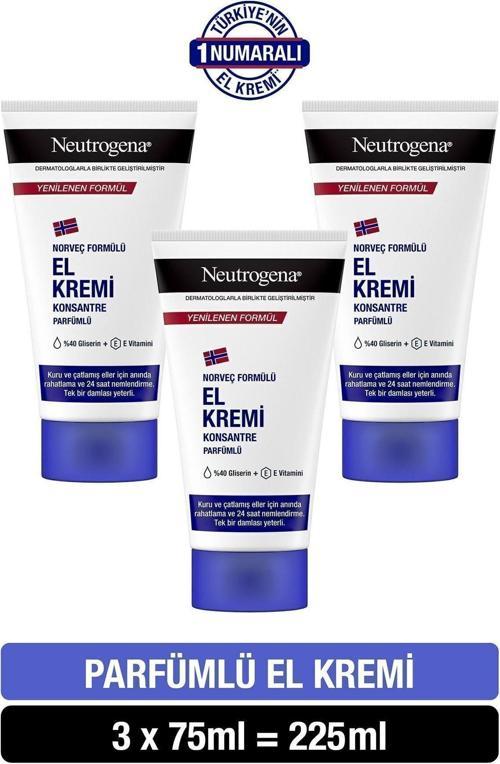 Norveç Formülü El Kremi Parfümlü 75 Ml X3