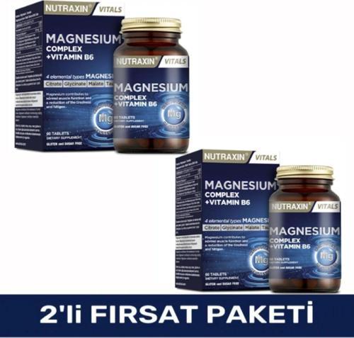 Magnezyum Complex 60 Tablet 125 Mg - Bisiglinat - Taurat - Malat - Sitrat - B6 8680512632108 X2