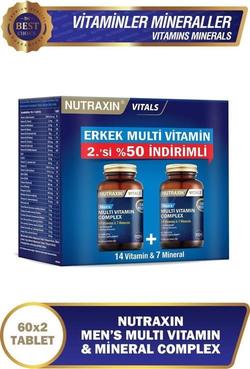 Multivitamin Mineral Complex Men'S 2. % 50 İndirimli Avantaj Paketi