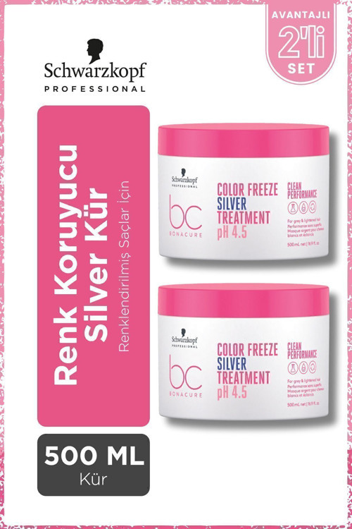 Bc Clean Renk Koruyucu Gümüş Kür 500Ml X 2 Adet - Renklendirilmiş Saçlar İçin