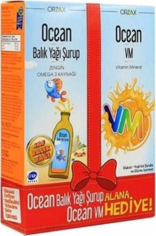 Portakallı Balık Yağı Şurubu + Vm Şurup Hediyeli Kofre Kumbara Hediyeli