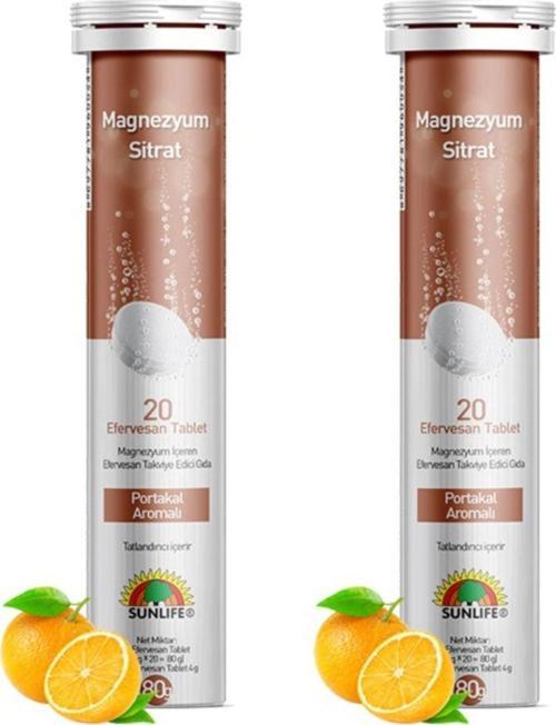 Magnezyum Sitrat Suda Eriyen 20 Tablet (2 Li)