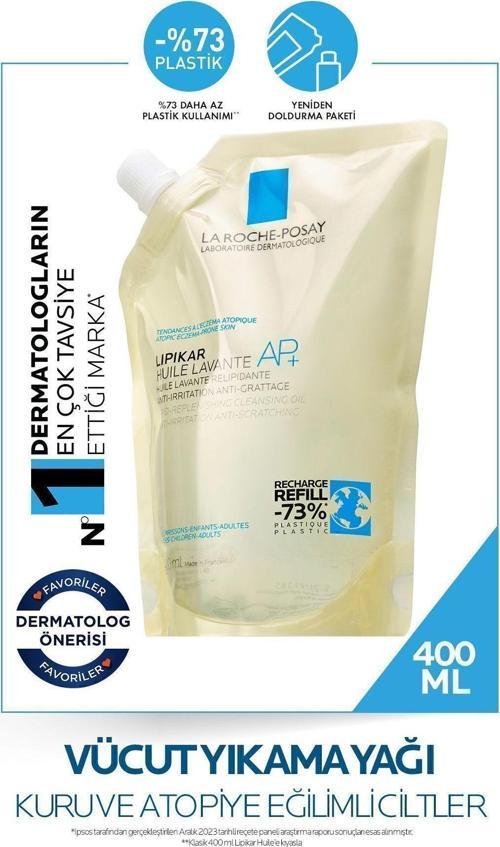 La Roche Posay Lipikar Ap Vücut Yıkama Yağ ,Yeniden Dolum Paketi 400 Ml