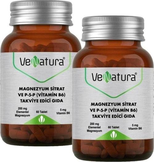 Magnezyum Sitrat Ve P5P Vitamin B6 60 Tablet 2 Adet