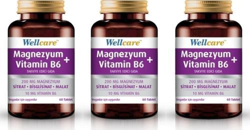 Magnezyum Vitamin B6 60 Tablet 3 Adet