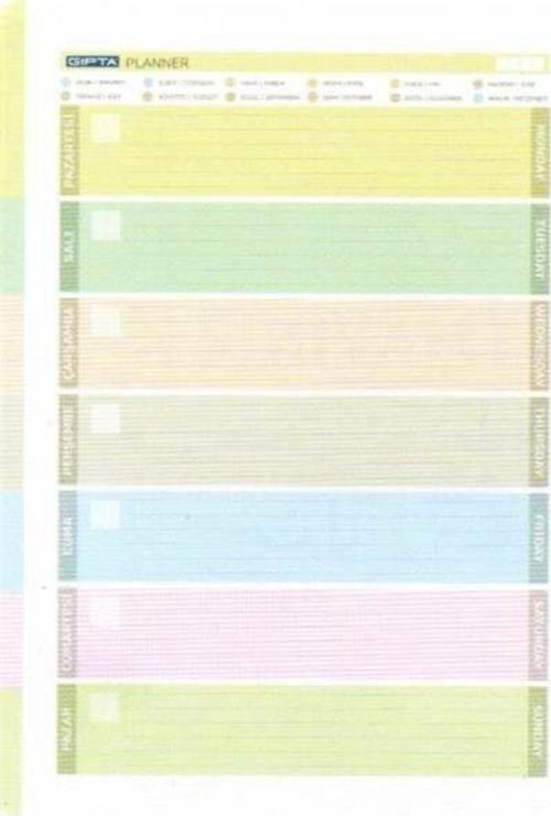 Planner 20X28 52 Yaprak Defter
