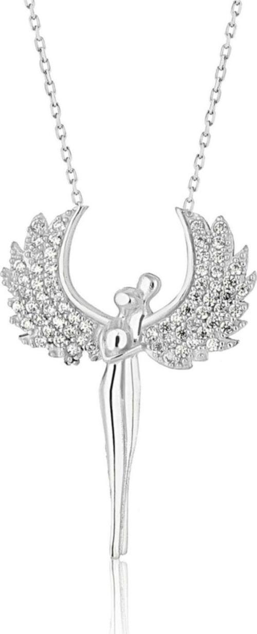 925 Ayar Gümüş Melek Kolye