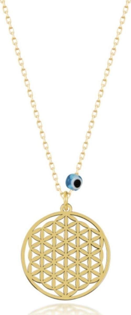 Gümüş Altın Yaldızlı Yaşam Çiçeği