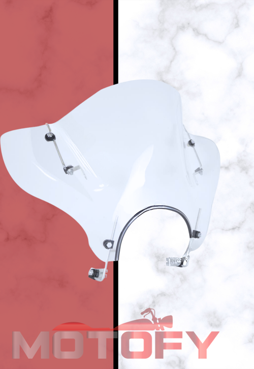 CHOPPER UYUMLU ÖN SİPERLİK CAMI - RÜZGARLIK 3.5 MM KALINLIK 74CMX43.5CM