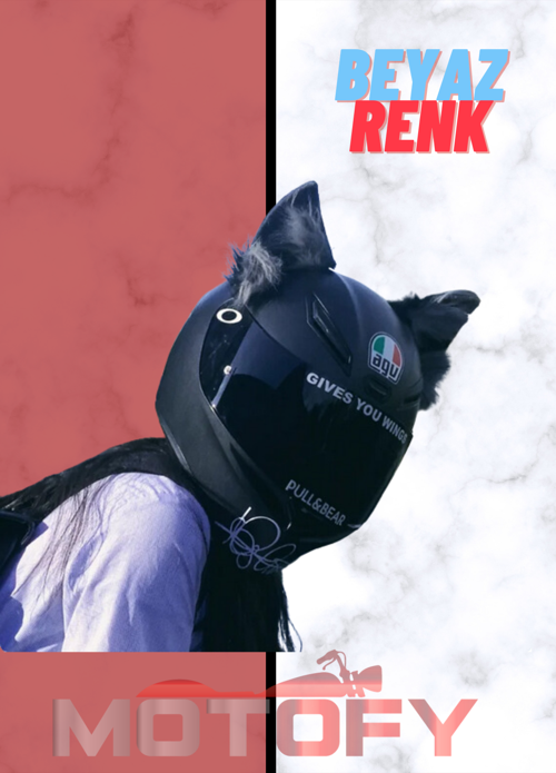 GİVES YOU WİNGS KASK VİZÖR ETİKETİ BEYAZ RENK 3X25CM (SANA KANATLAR VERİR)