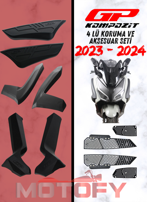 Gp Kompozit Honda Forza 250 2023-2024 Grenaj Koruma ve Alüminyum Basamak Seti
