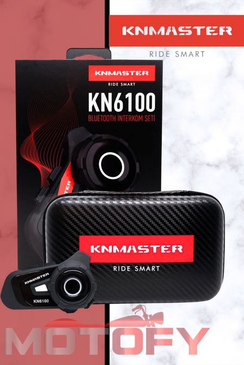 KNMASTER KN6100 SİYAH MOTOSİKLET KASK İNTERKOM BLUETOOTH INTERCOM KULAKLIK SETİ