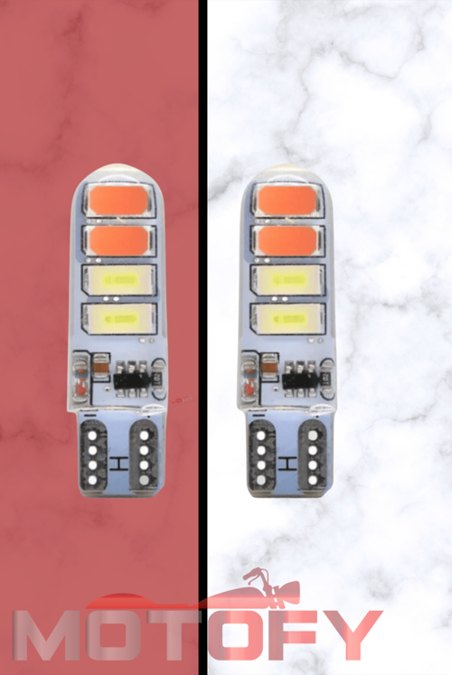 MAVİ KIRMIZI ÇAKARLI T10 LED AMPÜL (2ADET)